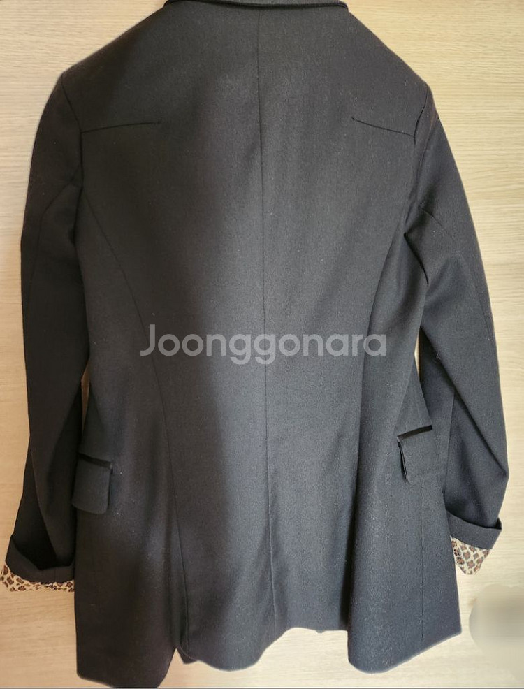 여성자켓 여성마이 호피 검정--2