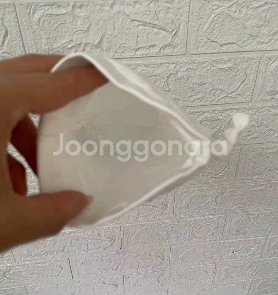 디올 미니 코튼 스트링 파우치 화이트--2