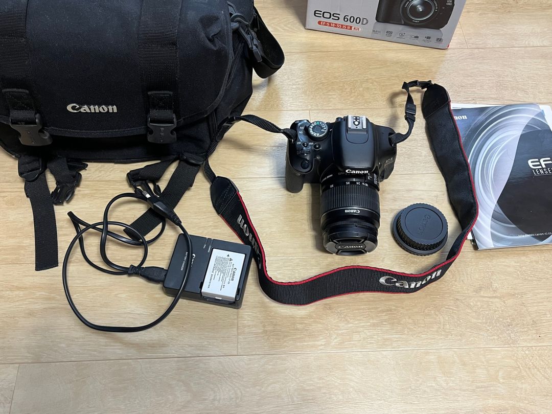 캐논 600d DSLR카메라 18-55mm 렌즈