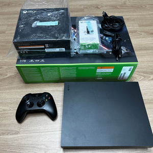 xbox one x 1TB, 엘리트패드2, 무선 어댑터