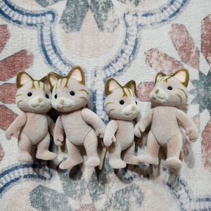 실바니안 핑크시마네코 고양이 가족 레어 올드 줄무늬단종