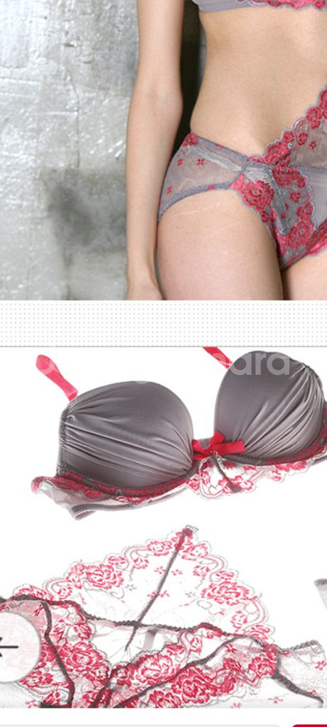 그레이 로즈핑크 브래지어&팬티 2종 75A--2