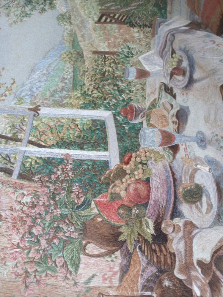 손으로 수놓은 그림 액자--1