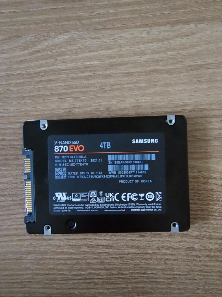 삼성 SSD 870 EVO 4TB