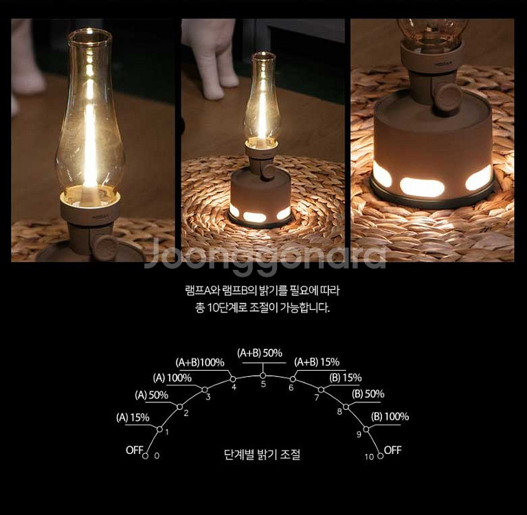 모닥 감성랜턴 빈티지랜턴 뉴램프H100--3