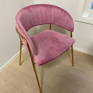 핑크벨벳 금장 의자