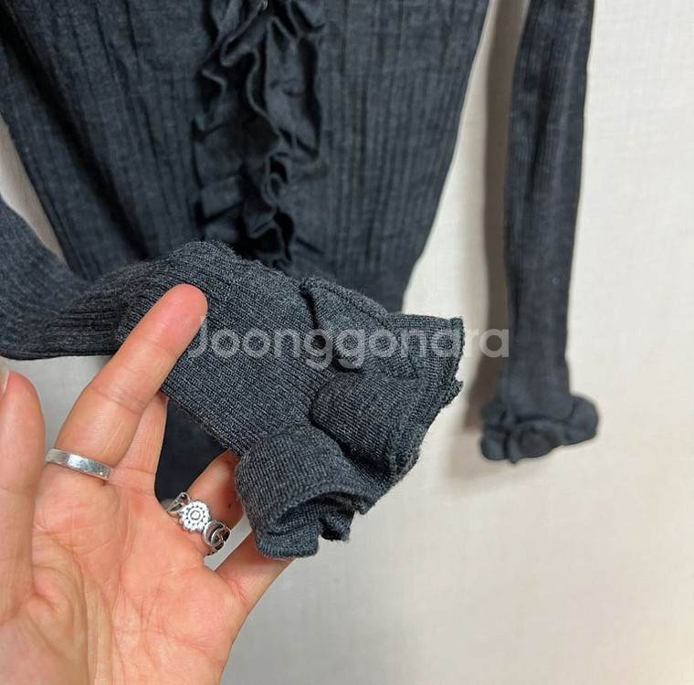 안느퐁텐 프릴 가디건(38)--3