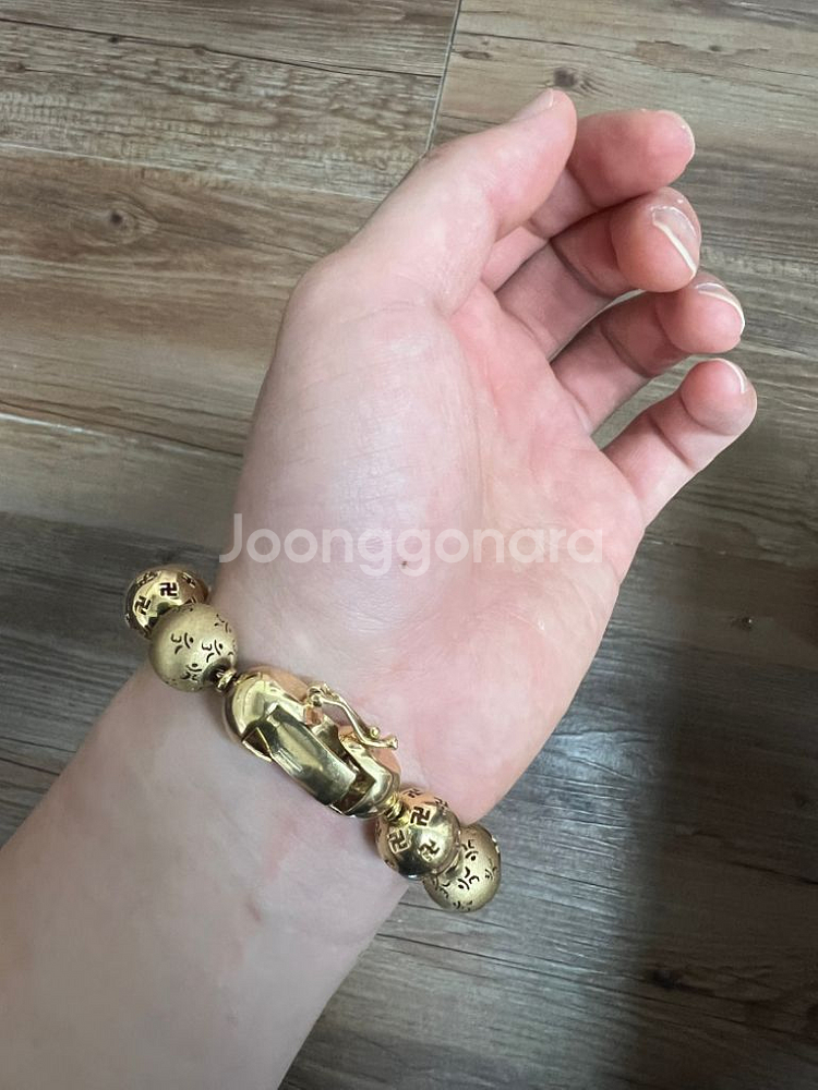 18k 염주금팔찌--0