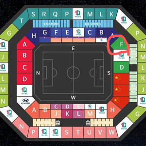 서울월드컵경기장 / 대한민국 예선전 2등석b 2연석