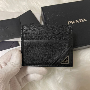 [S+급/정품] 프라다 사피아노 삼각로고 카드지갑
