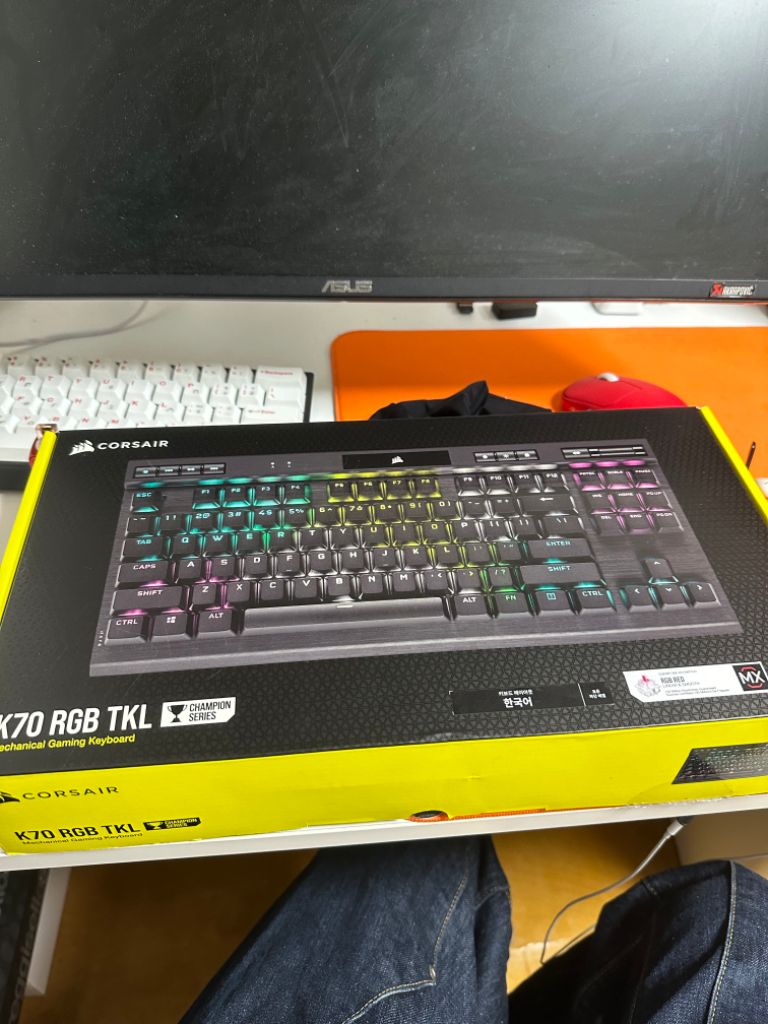 커세어 k70 tkl 적축 키보드 택포