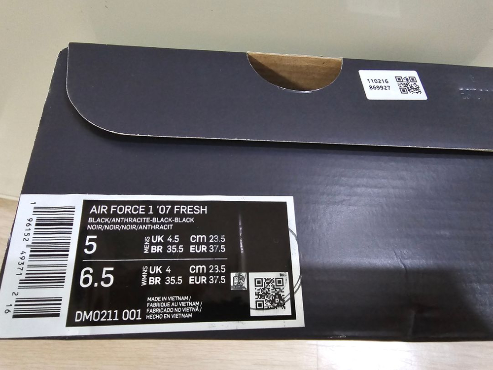 나이키 에어포스1 프레쉬 블랙 235 새제품--8