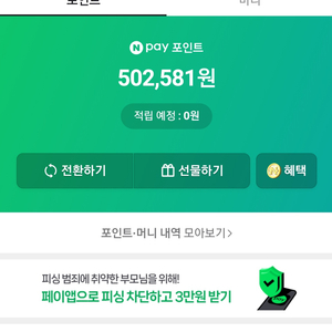 네이버페이 포인트 502581포인트 팝니다