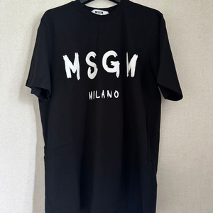 (S) MSGM 브러쉬드 로고 반팔티셔츠