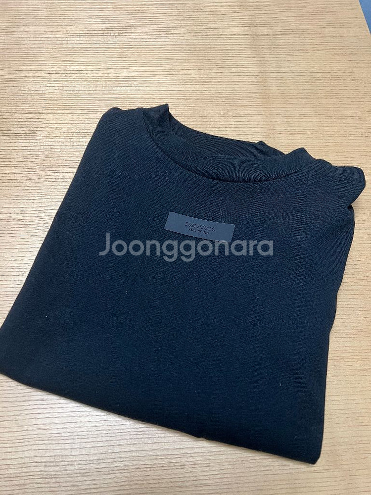 24SS 피오갓 에센셜 블랙 크루넥 티셔츠 xs--2