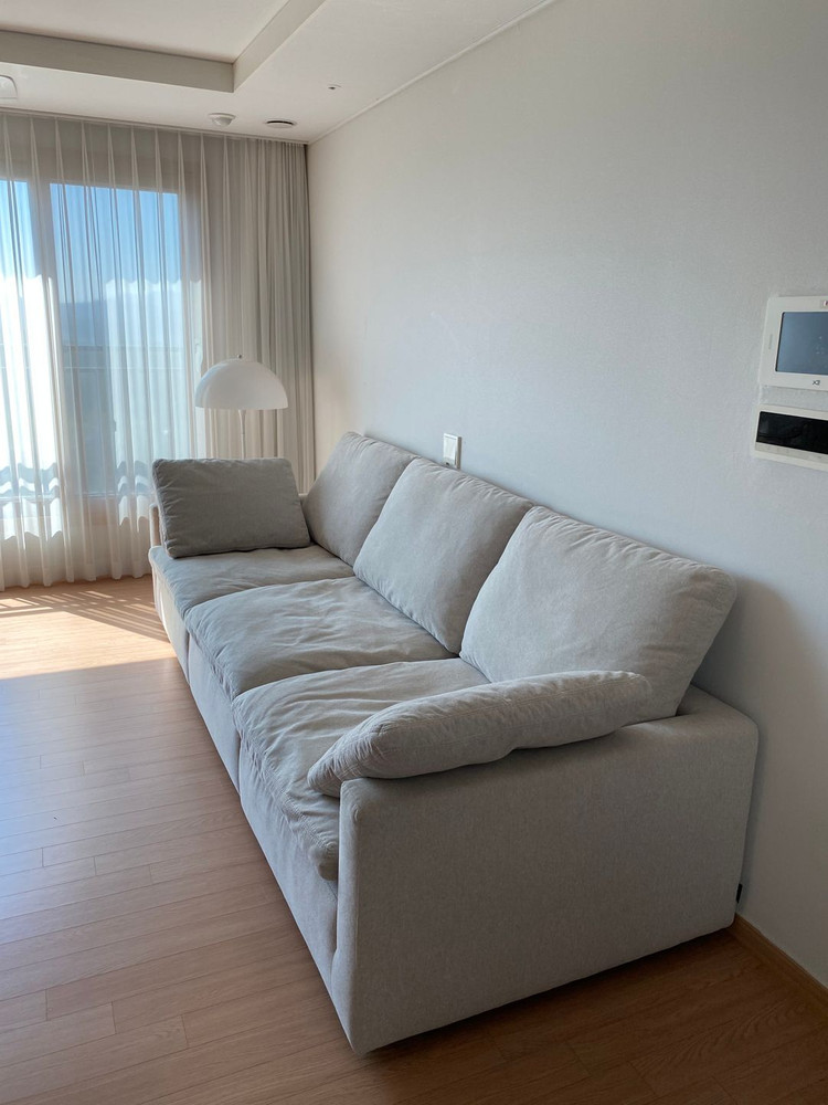 까사미아 캄포슬림 4인 소파 아이보리--1