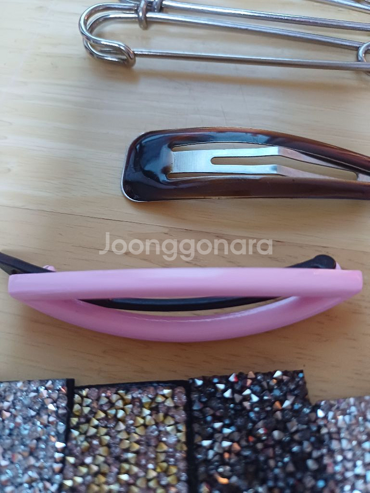 각종 헤어핀 플러스 대형옷핀 8개 세트--6