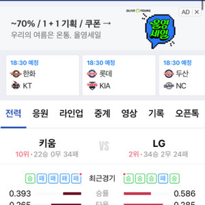 6/4 엘지 vs 키움 305 맨뒤 2연석 정가양도