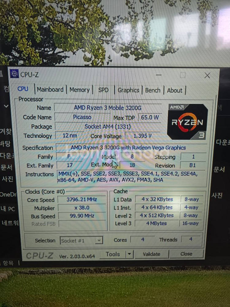 라이젠 3200G 내장그래픽 (쿨러포함)--3