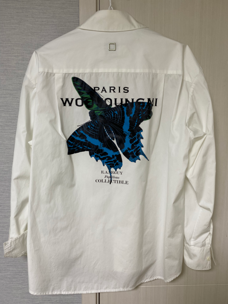 [48] 우영미 나비 프린팅 셔츠 화이트