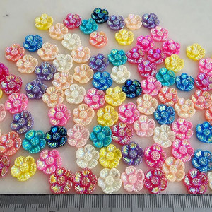 파츠 글리터 미니꽃 10색 100개 일괄