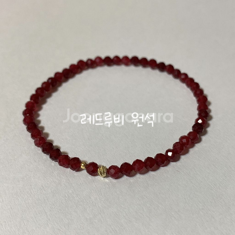 레이어드 심플 원석 팔찌(사파이어 루비 아쿠아마린)--1