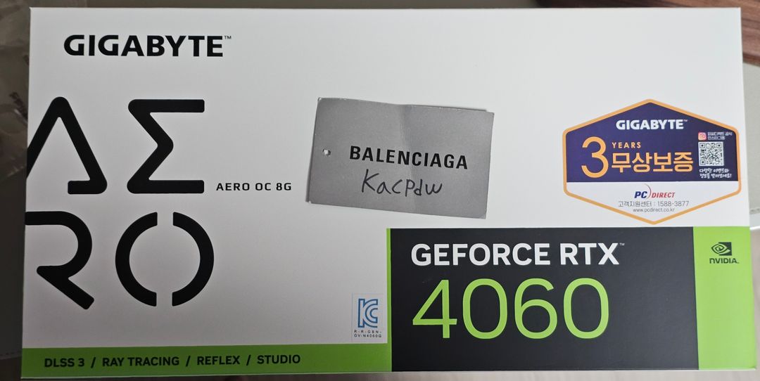 기가바이트 RTX 4060 RTX4060 AERO