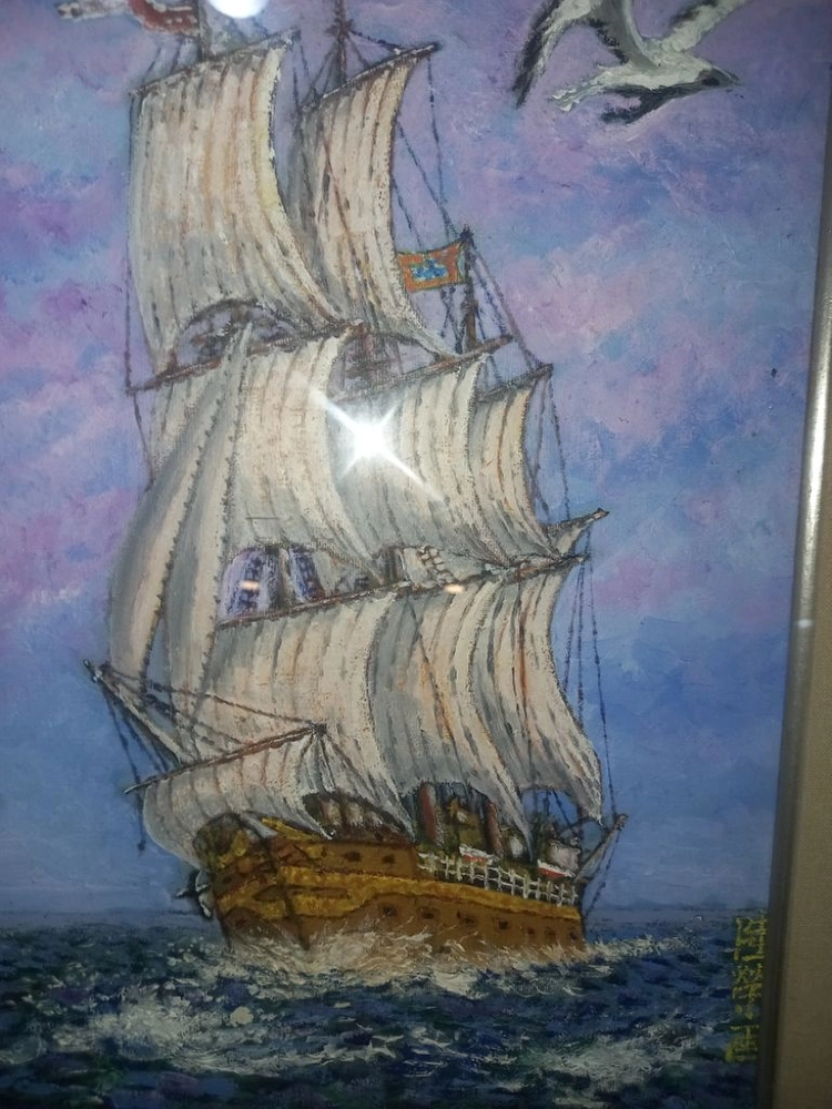 유화그림 액자 이미지