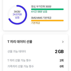 skt 데이터 2기가