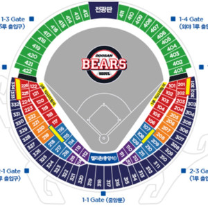 6/9 두산vs기타 3루레드석 티켓4장 1루석으로 교환