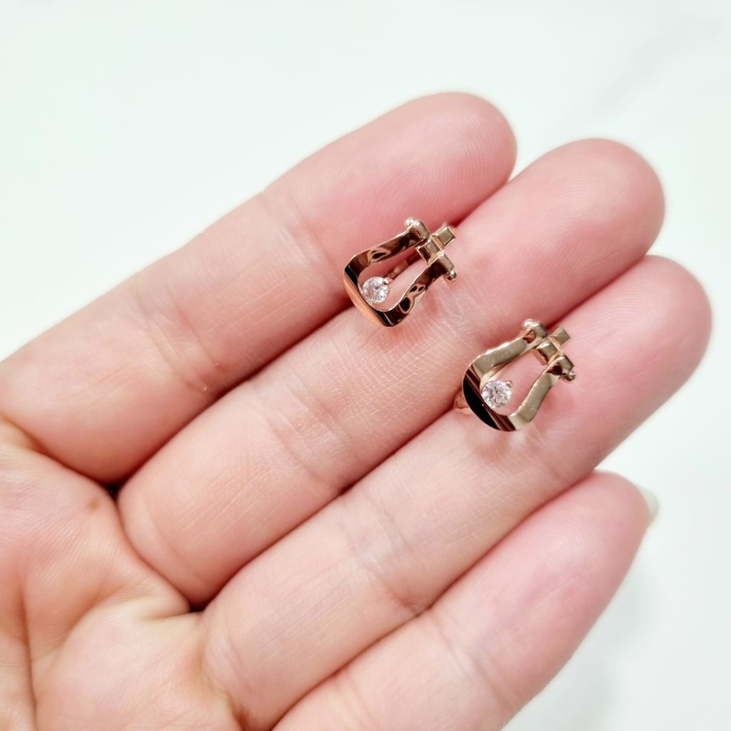 14k말발굽 귀걸이(새상품)핑크골드