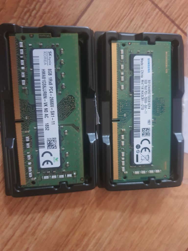 노트북 ddr4 8기가 두개 팜니다