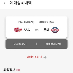 롯데자이언츠6월9일 3루 1석