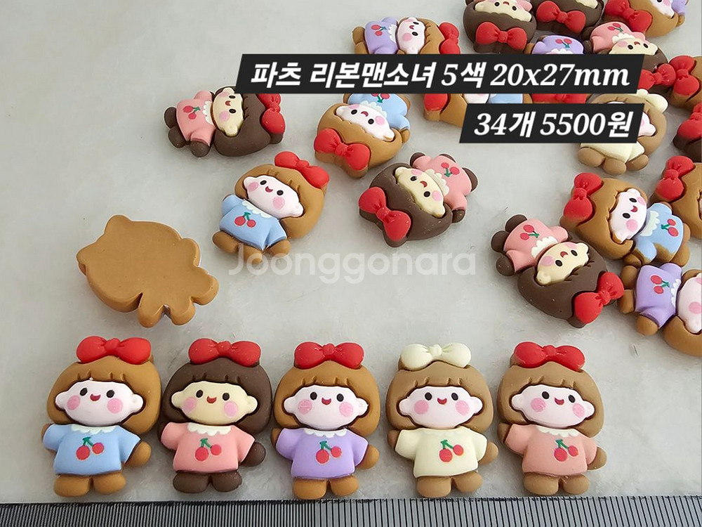 파츠 리본맨소녀 5색 34개 일괄--1