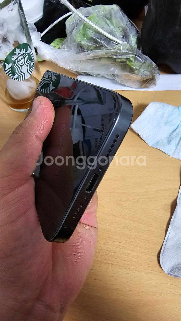 애플 아이폰15 프로 맥스 티타늄 블랙 512g--5