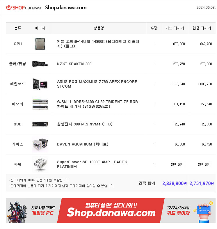 I9-14900k, Z790,64gb 반본체 팝니다.--1
