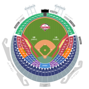 6월 15일 토요일 LG트윈스 롯데 1루네이비 4연석