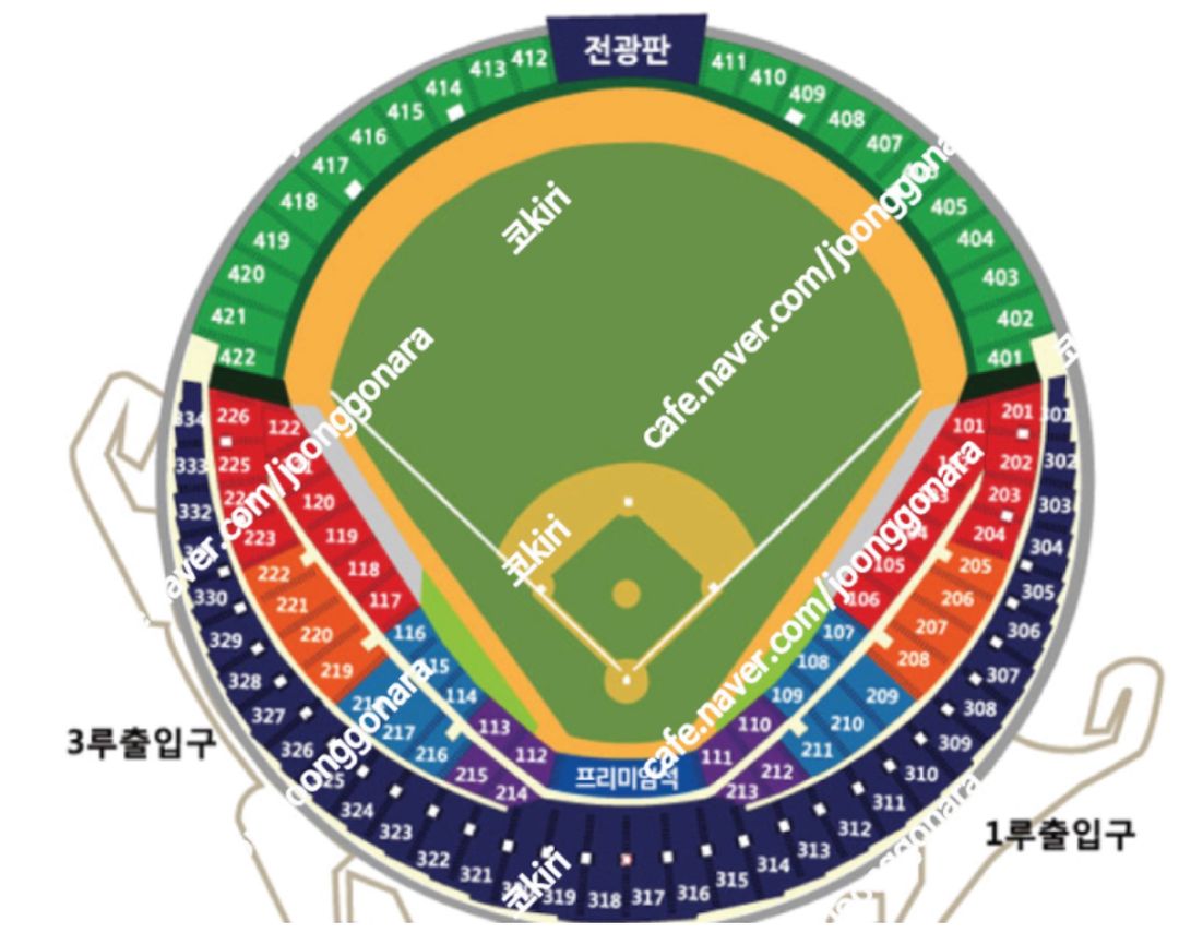 6.9 두산vs기아 잠실 3루 외야석 양도