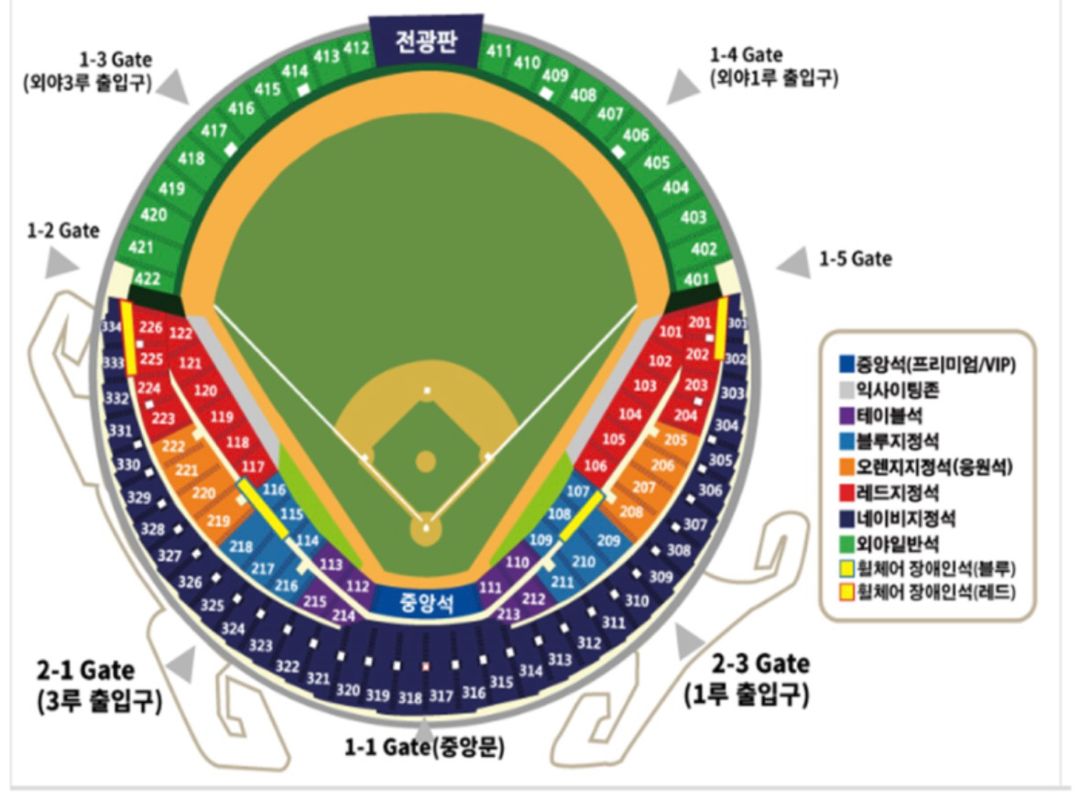 6/9(일) 기아vs두산 잠실 3루 네이비 331구역