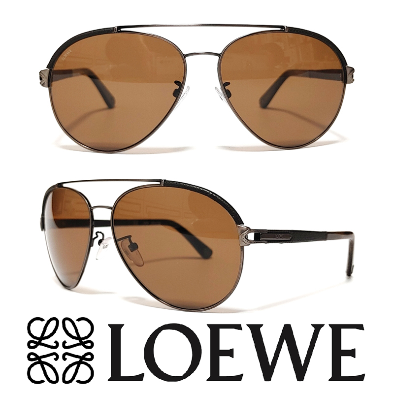 로에베 LOEWE 정품 편광 선글라스 457 브라운