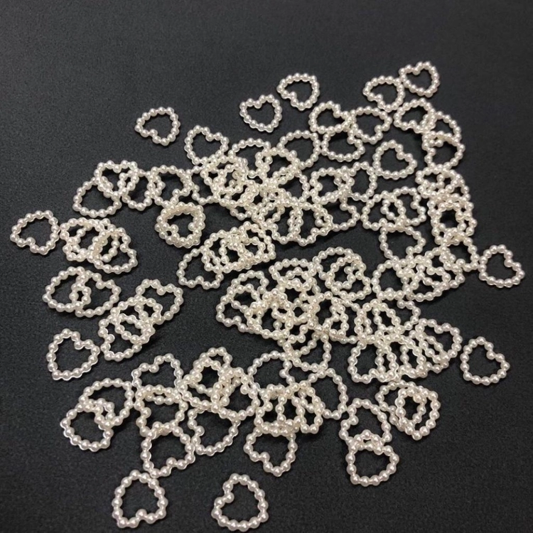 반택포) 새상품) 하트진주 100pcs 네일파츠/ 데코 이미지