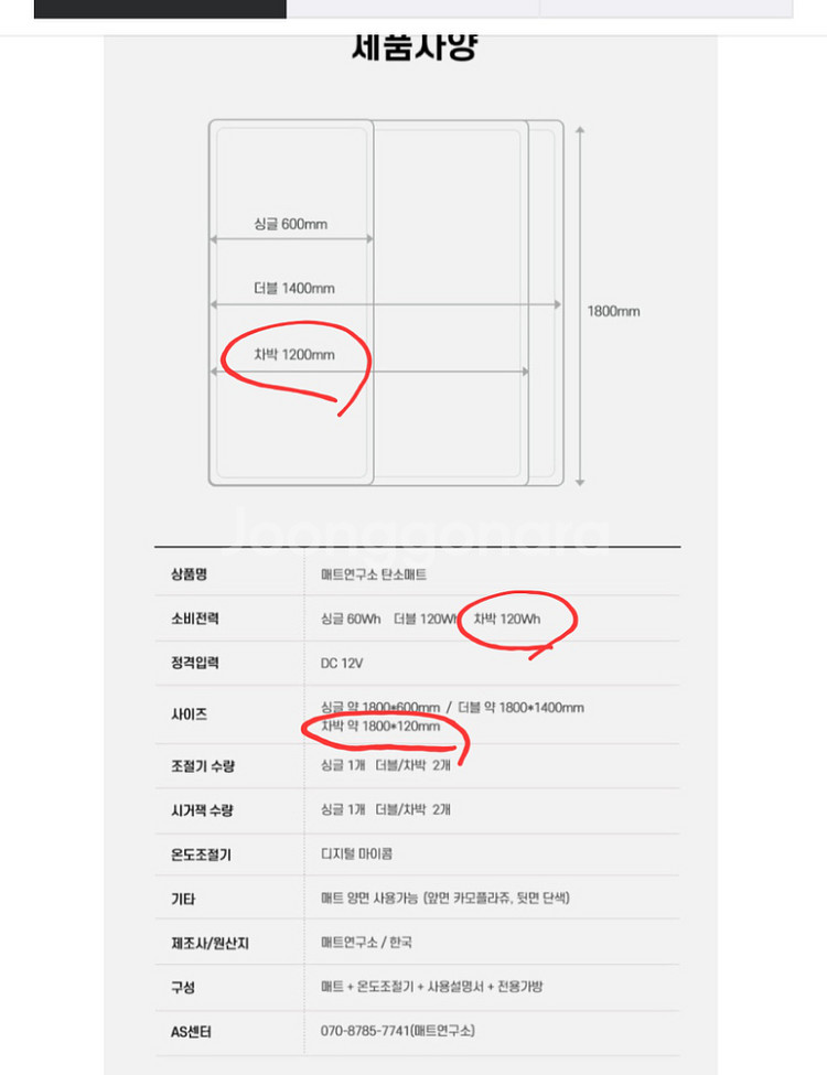 차박 탄소매트12V 2채널--3