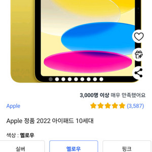 애플 아이패드 2020 10세대 256(미개봉)