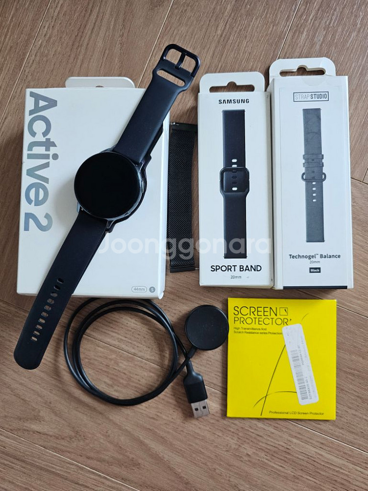 갤럭시 액티브워치2 44mm 블랙 (스테인리스) 팝니다--2