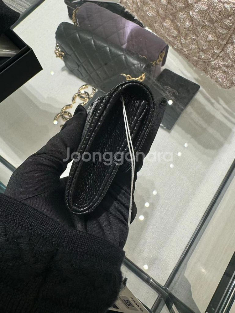 (6/8구매) 샤넬 카드 지갑 클래식 홀더 그레인드 카--4