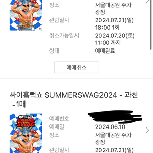 2024 싸이 흠뻑쇼 스탠딩 과천 일요일 티켓 판매