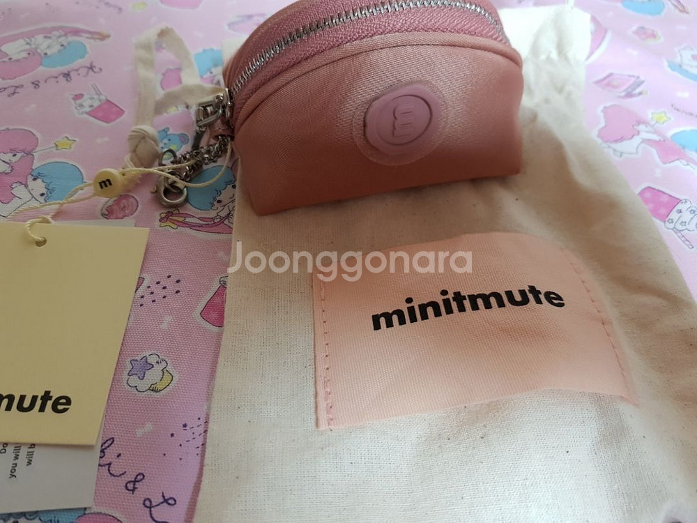 미닛뮤트 클로파우치 키링 소프트핑크--1