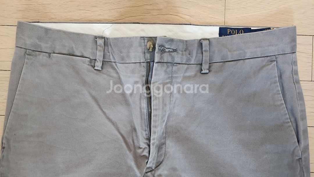 폴로랄프로렌 신형QR 그레이 스트레치 슬림 면팬츠 34--1