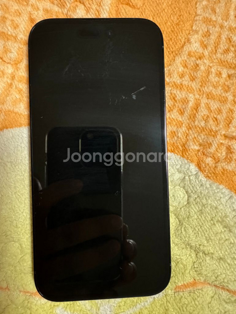 아이폰 14프로 블랙 128기가 배터리 100퍼+애캐플--1