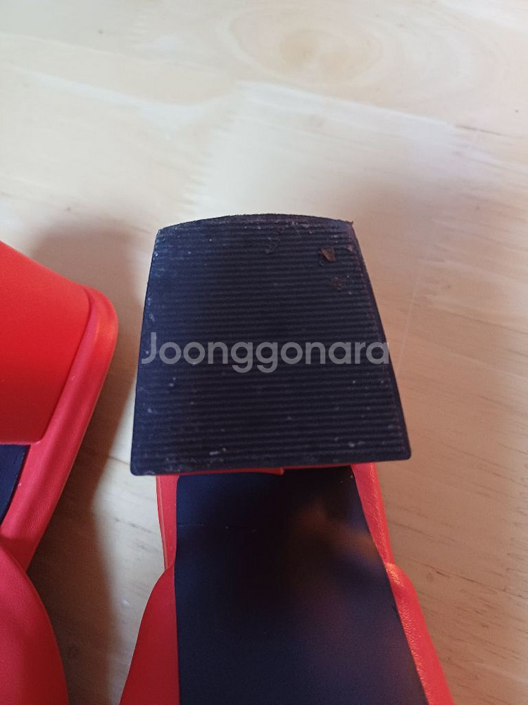 레드뮬 사각디자인 구두 250--3